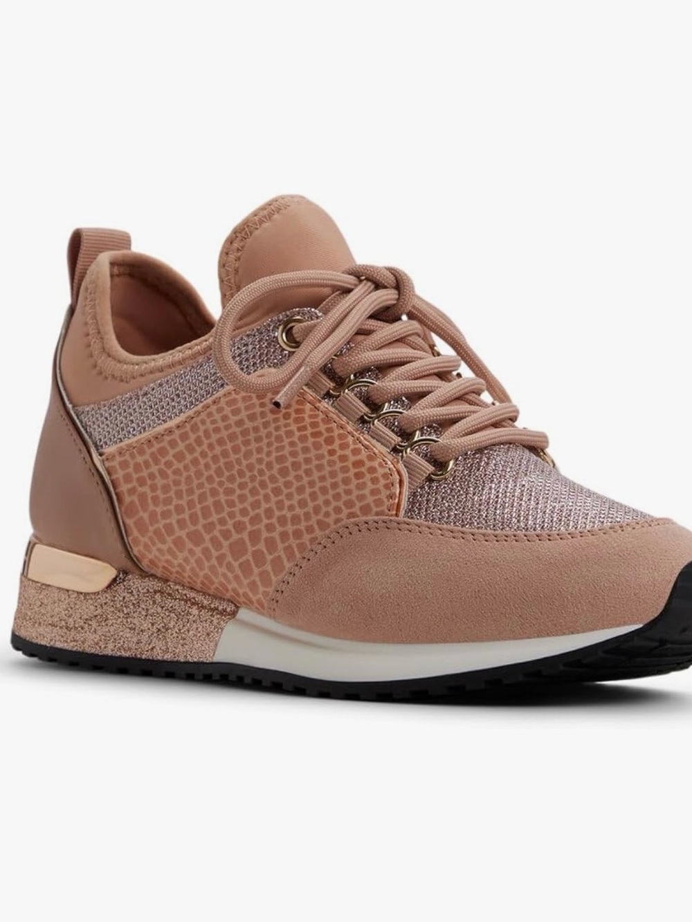 Aldo Blush Pink Metallic Accent Women's Sneaker